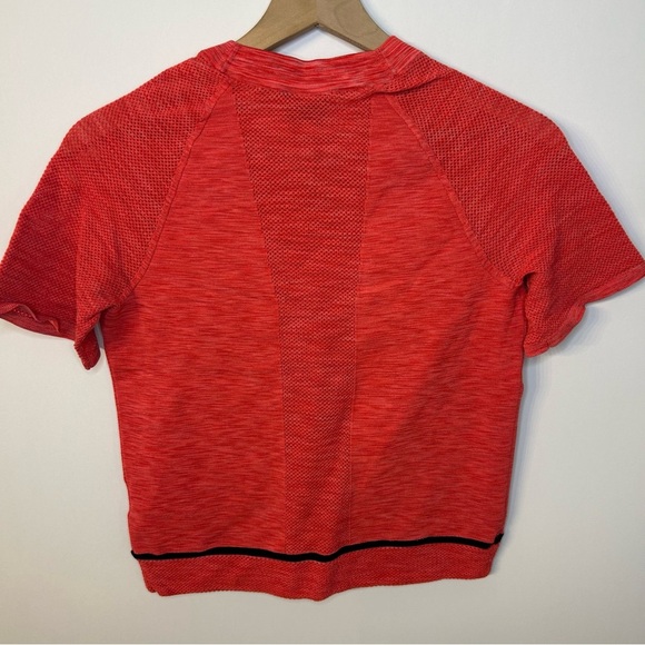Nike Women’s Tech Knit Sport Casual V-Neck Top in Red and Black, Size Small - Picture 6 of 10